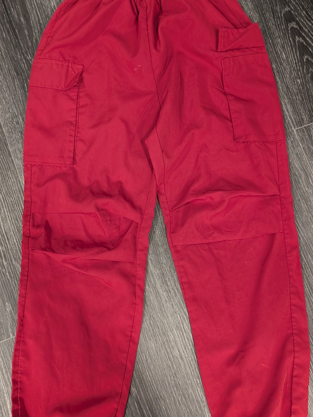 SHEIN Women's Bright Red Cargo Trousers with Utility Pockets